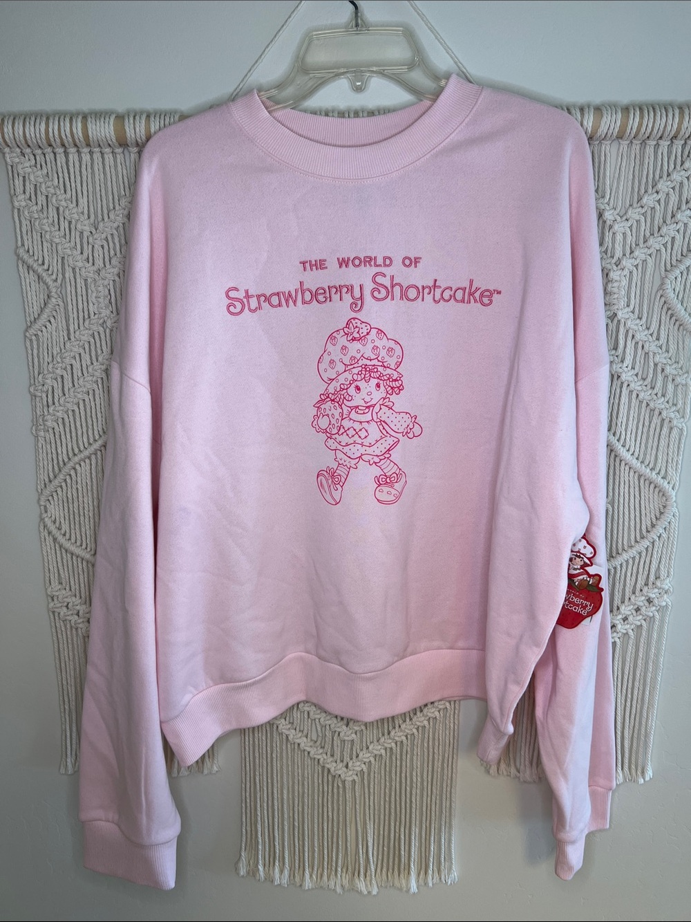 Strawberry Shortcake Pink Graphic Crewneck Sweatshirt